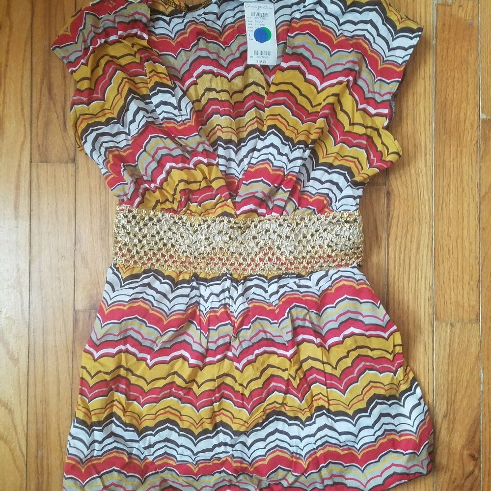 Bright multi colored shirt